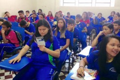 Trabalho de prevenção ao tráfico de pessoas nas escolas em Manaus.